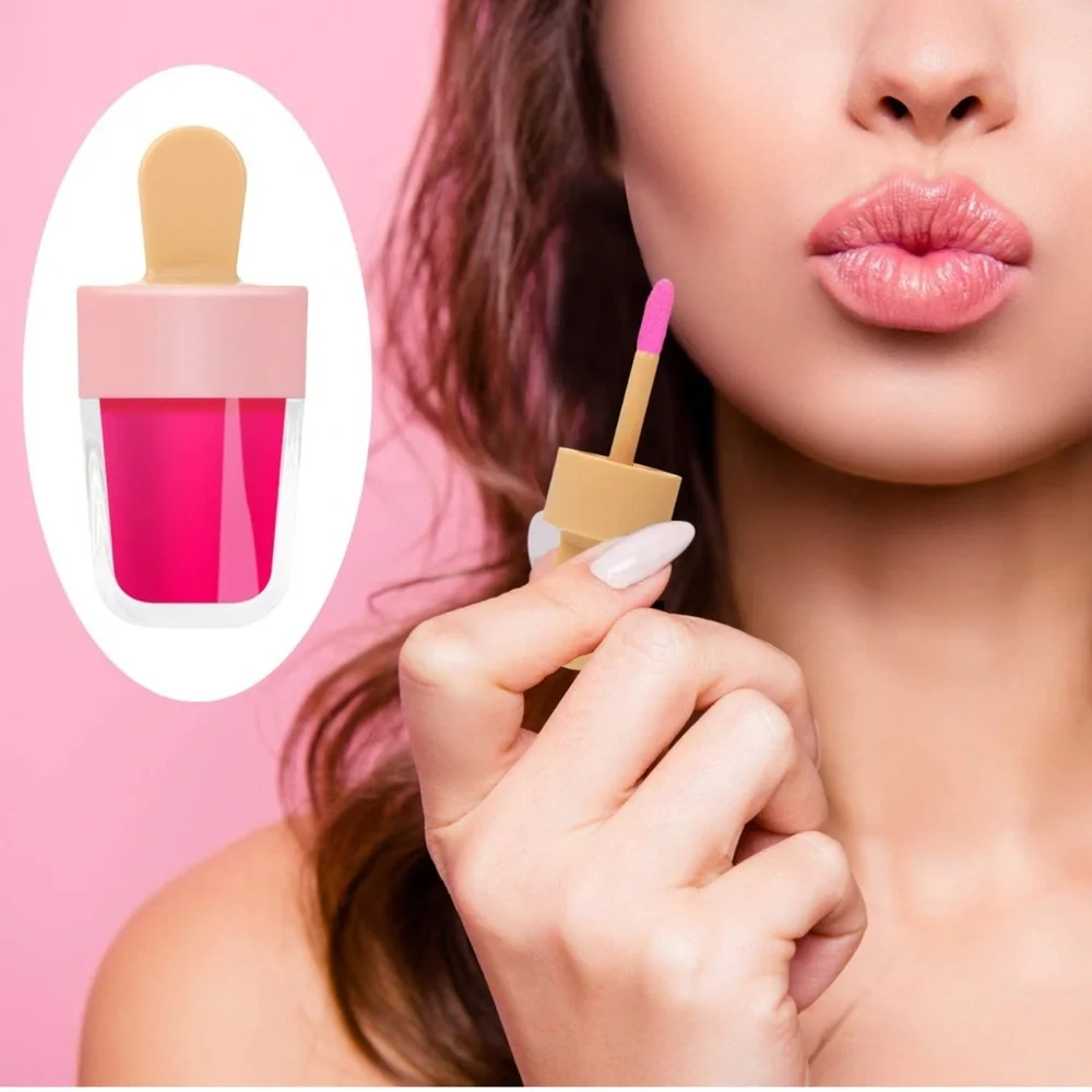 BRAND NEW 14 Pieces Pink Ice-cream Shaped Lip Gloss Tubes